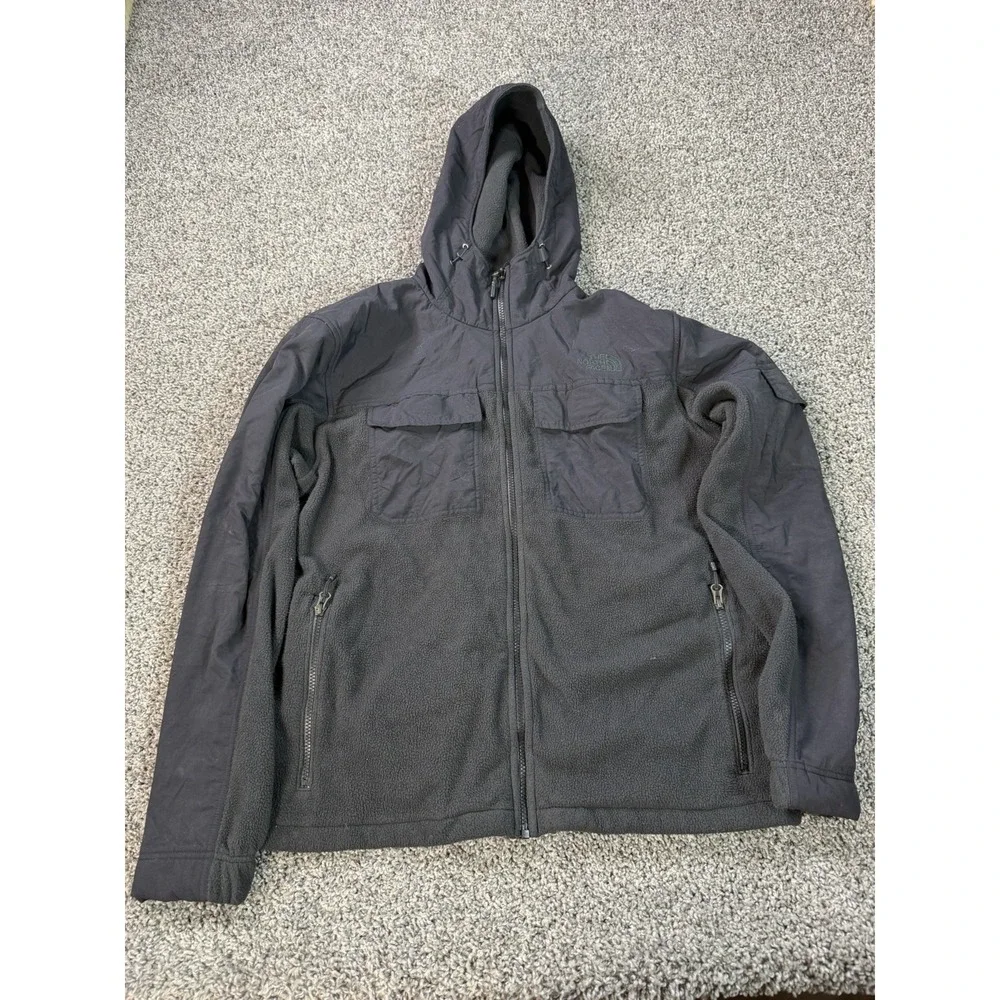 The North Face Salians Hooded Full Zip Jacket Men's Size Large Black Outdoor